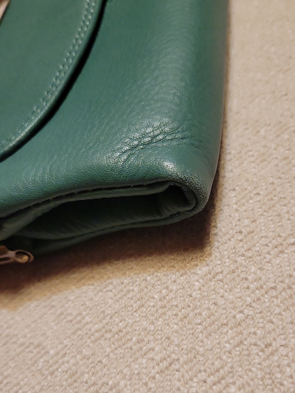 HOBO Lauren Dusty Teal/Mint Green Leather Frame Clutch Wallet - Picture 14 of 15